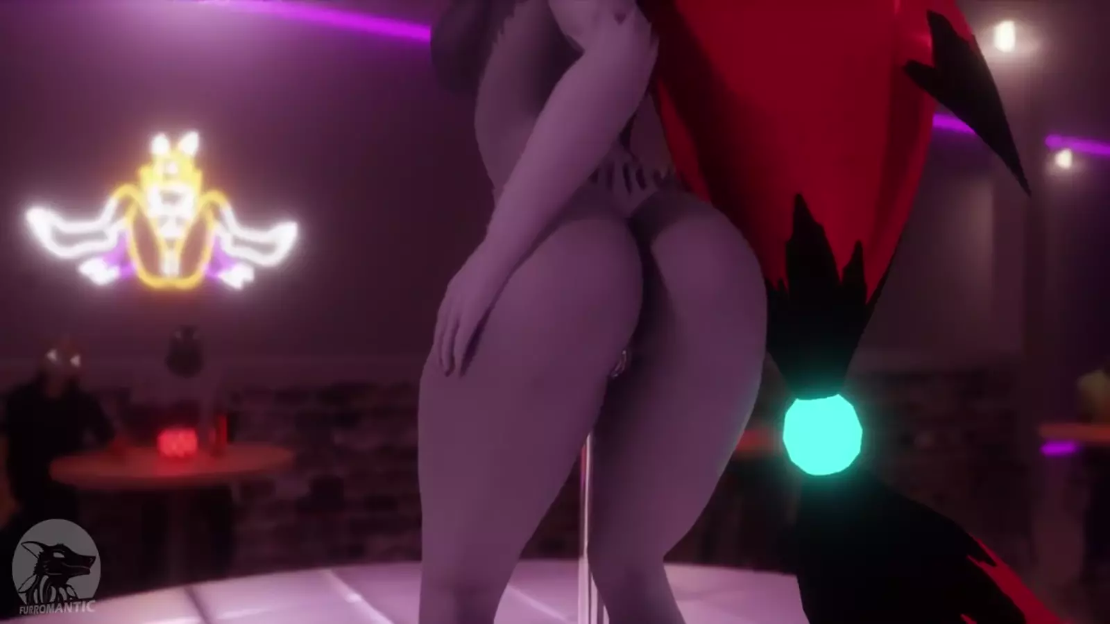 A Hentai character with a bouncy round bottom performing a lusty dance